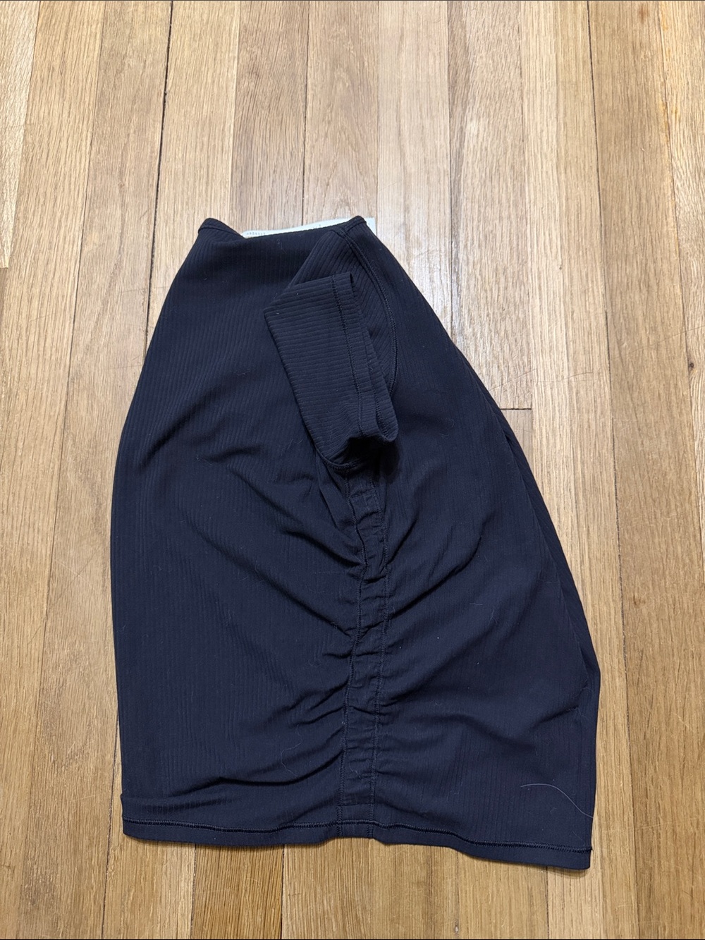 Lululemon Classic Black Short Sleeve Ribbed Tee - Picture 2 of 3